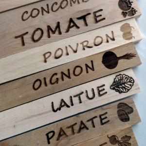 kit de 8 étiquettes de jardin en bois